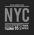 new york brooklyn typography for t-shirt print vector image