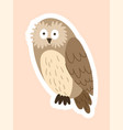 owl in paper style vector image vector image