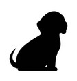 dark silhouette of dog vector image vector image