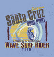 in search perfect wave santa cruz vector image vector image