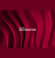 luxurious red silk fabric background abstract vector image vector image