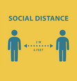 social distance icons vector image vector image