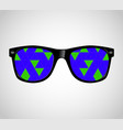 sunglasses with polygons abstract geometric vector image vector image