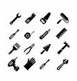 tools icons set vector image