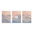 cover set with japanese mountain background vector image