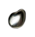 glossy liquid mercury metal drop on white vector image