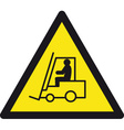 danger forklift trucks safety sign vector image vector image