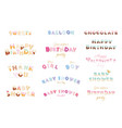 happy birthday baby shower valentine s day vector image