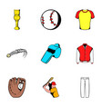 game ball icons set cartoon style vector image vector image