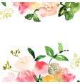 hand drawn watercolor bouquet with place for your vector image vector image