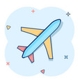 plane icon in comic style airplane cartoon vector image