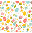 seamless background on easter theme vector image