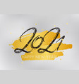 2021 happy new year hand drawn text lettering vector image vector image