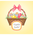 basket easter vector image
