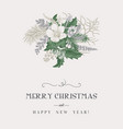 ard with a winter bouquet vector image vector image