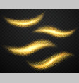 gold dust with shiny particles bright shining vector image