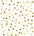 golden confetti background polka dot vector image vector image