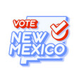 presidential vote in new mexico usa 2020 state vector image vector image