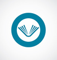 book icon bold blue circle border vector image vector image