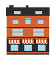 city single silhouette building colored object vector image