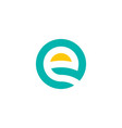 logo letter e icon vector image