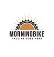 minimalist bicycle bike shop club logo vector image