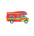 traveler truck isolated mobile home motor vector image vector image