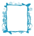 winter floral frame vector image vector image