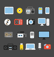 different color media devices collection design vector image vector image