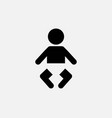 infant baby stick figure icon vector image