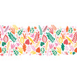 leaves seamless border abstract autumn vector image vector image