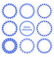set of greek round frames 3 vector image