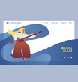 aikido concept banner or landing page template vector image vector image