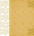background floral border vertical gold vintage vector image