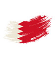 bahrain flag grunge brush background vector image