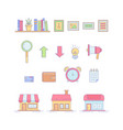 business desktop objects for office vector image vector image