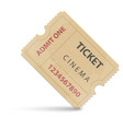 cinema ticket vector image