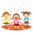 girls on a race track vector image vector image