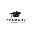 pen and graduation hat logo icon template vector image