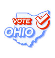 presidential vote in ohio usa 2020 state map vector image