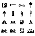 black road icon set vector image