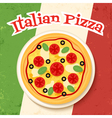 flag and pizza vector image vector image