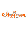 happy halloween lettering wavy tail vector image