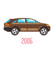 hatchback car 2005 model isolated icon vehicle vector image