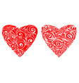 stylized heart for lovers day heart with patterns vector image vector image