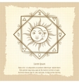 sun and moon on vintage background vector image vector image