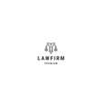 law firm logo vector image