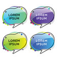 speech bubles geometric colorful set vector image