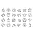 sun star solar circle sunshine weather icon set vector image
