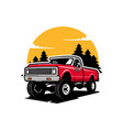 vintage pickup truck vector image